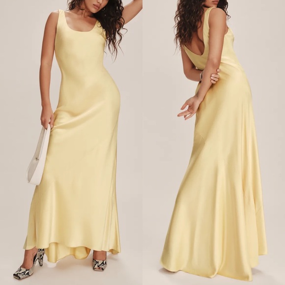 Reformation Sapphira Satin Dress - Picture 1 of 11